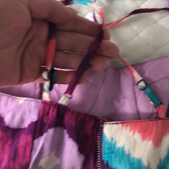 Adorable mini dress. Native pattern with spaghetti straps and front pockets! - Picture 9 of 13